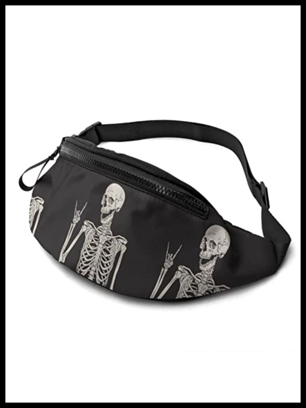 Skeleton Skull Boho Hippie Fanny Pack Waist Bag Adjustable